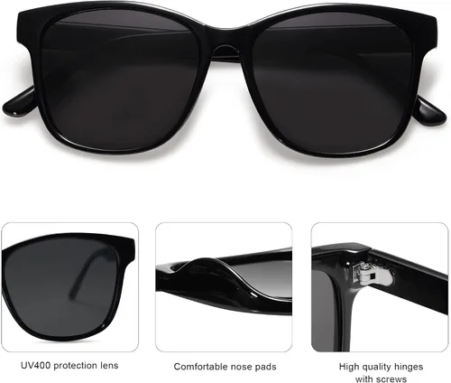 Vista 4 de SOJOS Gafas de sol Polairzed para mujer y hombre SJ2203