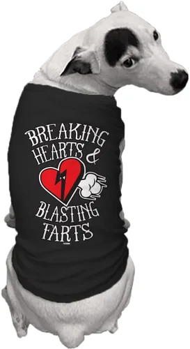 Vista 2 de Tcombo Breaking Hearts & Blastings Farts - Camisa para perro (negro, L)