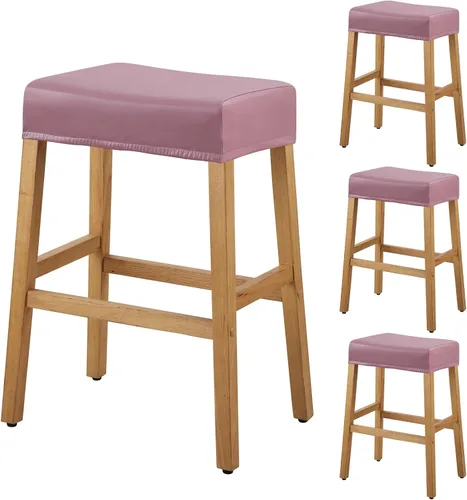 Vista 41 de YISUN Fundas de taburete rectangulares, paquete de 2 fundas elásticas impermeables para asiento de silla de montar, taburetes de bar, sillas de bar
