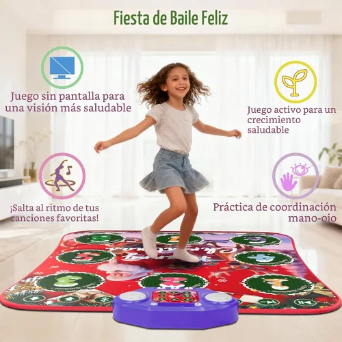 Vista 5 de Electronic Dance Mats with LED Light & Wireless Bluetooth for Girls 4-8