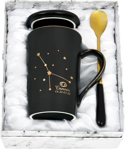 Vista 19 de YHRJWN Regalos de Acuario para Mujeres, Taza de Café de Constelación de Acuario, Regalos de Cumpleaños de Enero y Febrero para Mujeres Amantes