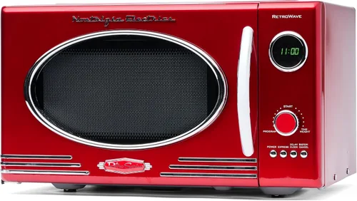 Vista 12 de Nostalgia Retro - Horno de microondas para encimera - Incluye 12 ajustes preprogramados y reloj digital - 0.9 pies cúbicos - 800 vatios - Amarillo
