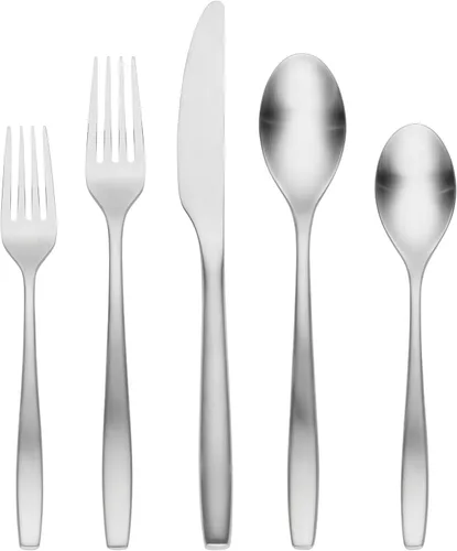 Vista 6 de Cambridge Silversmiths Averie - Juego de cubiertos de satén negro de 20 piezas, servicio para 4