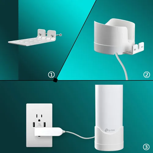 Vista 5 de Soporte de pared para sistema WiFi de malla Deco S4, S7, M4, P9, W2400 (paquete de 2)