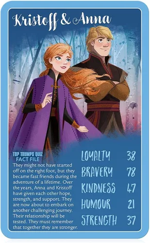 Vista 4 de Top Trumps Disney Frozen 2 - Juego de cartas especiales, visita Arendelle y juega con la reina Elsa, Anna, el rey Agnarr, la reina Iduna y Olaf
