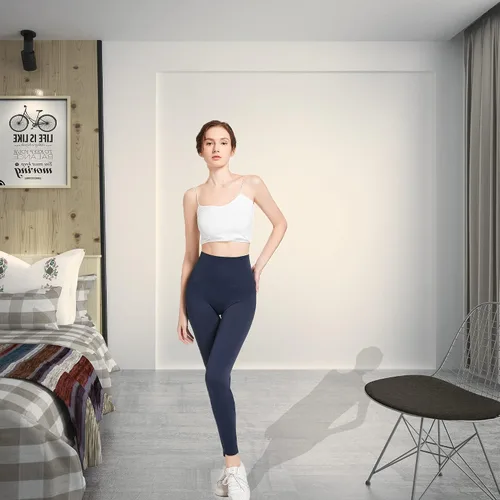 Vista 7 de KKP Pantalones de yoga de cintura alta para mujer, control abdominal, ejercicio, correr, yoga