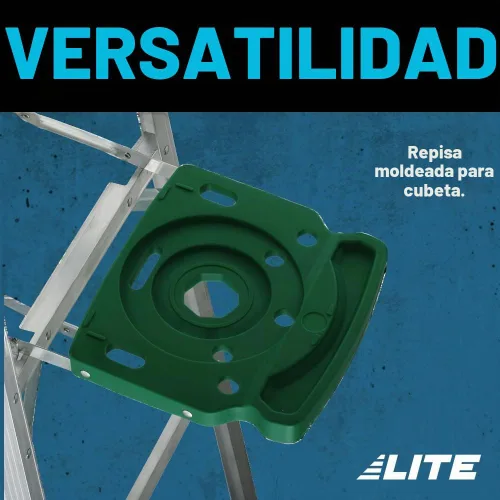 Vista 3 de LITE Escalera de aluminio de 6 pies con bandeja de herramientas, capacidad de carga de 225 libras, tipo II, LP-2211-06