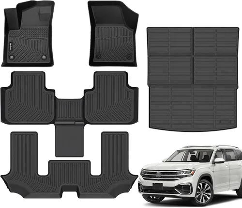 Vista 37 de Tapetes de piso para todo clima y forro de carga con respaldo para Chevrolet Suburban de 7 asientos 2021-2025 / GMC Yukon XL de 7 asientos