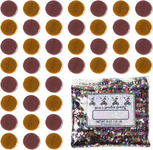 Vista 223 de Confetti Circle 1/4" Negro, Azul Marino Combo - 2 bolsas de media onza (1 oz) (8550/9971)