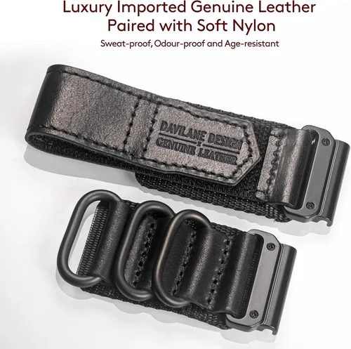 Vista 5 de Compatible With Garmin Watch Band, Leather Watch Band Sports Strap For