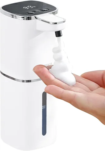 Vista 11 de Dispensador automático de jabón espumoso sin contacto, dispensador de jabón de manos inteligente recargable por USB, 9 niveles ajustables, 13.5 Negro