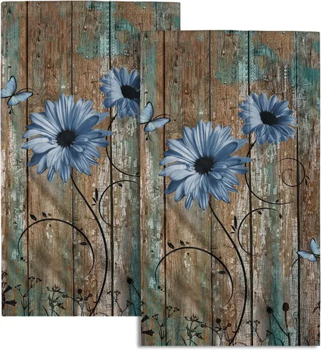 Vista 34 de Giwawa Juego de 2 toallas de mano vintage con diseño de oso y ciervo, diseño de alce y árbol, toalla de cara súper suave para baño, cocina, hombre