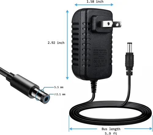 Vista 5 de Fuente de alimentación de 12 V 2 A, adaptador de corriente universal con 8 enchufes seleccionables, adaptador de corriente para fuente