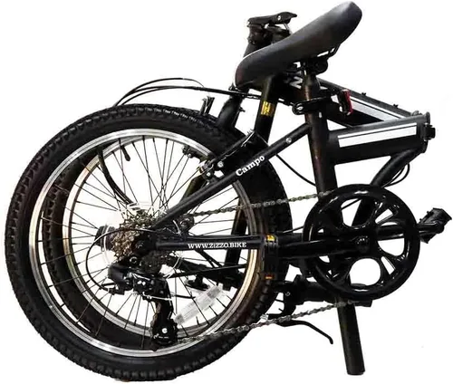 Vista 2 de ZiZZO Campo Bicicleta plegable de 20 pulgadas con vástago ajustable de 7 velocidades, marco ligero