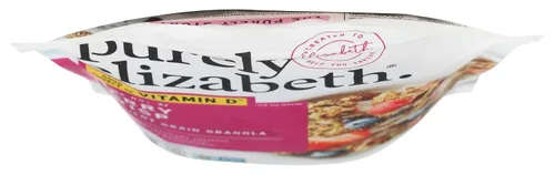 Vista 3 de Purely Elizabeth, Berry Crisp, granola de grano antiguo con vitamina D, sin gluten (bolsa de 8 onzas)