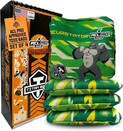 Vista 8 de Titan Bags Devastator - Bolsas de Cornhole de 6 x 6 pulgadas, aprobadas por ACL PRO, bolsas de Cornhole para torneos, versátiles y duraderas, bolsas