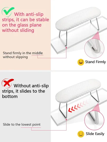 Vista 2 de Reposabrazos de uñas de microfibra de piel sintética para uñas, reposamanos profesional para cojín de almohada de uñas, herramienta de accesorios