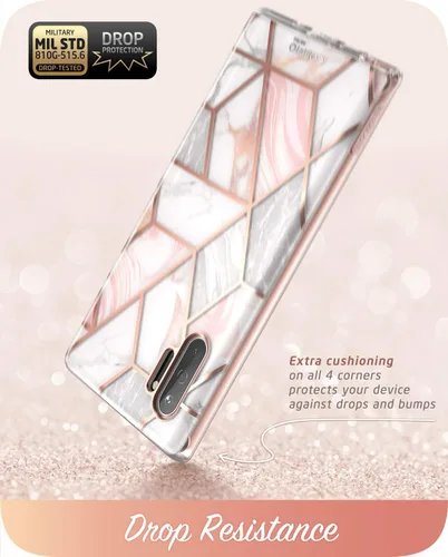 Vista 5 de i-Blason Cosmo Series - Funda diseñada para Galaxy Note 10 (versión 2019), diseño de mármol protector sin protector de pantalla integrado (mármol)