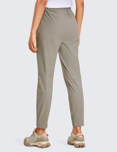 Vista 2 de CRZ YOGA Pantalones de senderismo ligeros de cintura alta para mujer, 26.5 pulgadas, para viajes, entrenamiento, casual, atléticos, con bolsillos