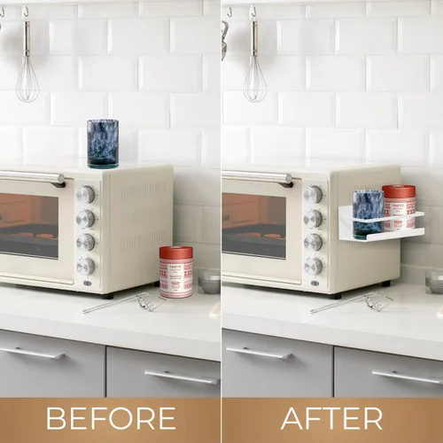 Vista 8 de NHZ Estante magnético para especias, refrigerador magnético para especias, estante magnético, estantes metálicos para refrigerador con imanes extra