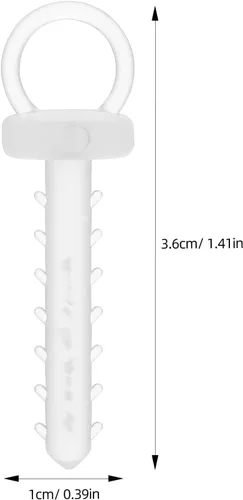 Vista 3 de Angoily Tapas de adorno de Navidad, 100 piezas de repuesto para adornos de Navidad, accesorios de bolas para colgar creativamente con soporte