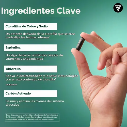 Vista 6 de Vital Vitamins Complejo de colágeno múltiple Plus + cápsulas de complejo de clorofila