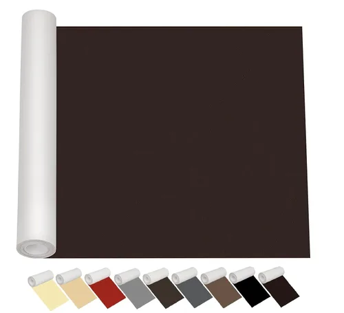Vista 13 de Kit de parches de reparación de cuero para muebles de 12.6 x 60 pulgadas, cinta de cuero autoadhesiva duradera e impermeable beige, parche de cuero