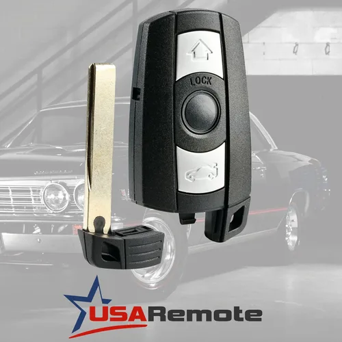 Vista 2 de Llavero de llave de auto con entrada sin llave compatible con BMW 3, 5, Series (KR55WK49123, KR55WK49127)