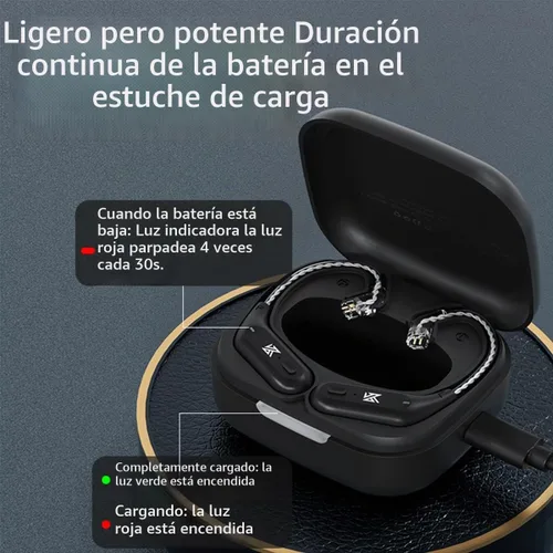 Vista 3 de CCA KZ AZ09 IEM Adaptador Bluetooth, Bluetooth 5.4 Módulo de gancho