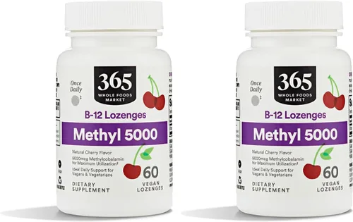 Vista 6 de 365 by Whole Foods Market, Metil B-12 5000Mcg Cereza, 60 pastillas