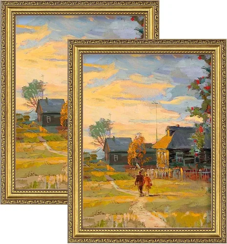 Vista 49 de eletecpro 8x10 Vintage Picture Frame, Glass Cover, Gold, 2-Pack Dorado