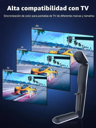 Vista 6 de KANTUTOE - Retroiluminación LED para TV con cámara, luces LED de 13.7 pies para televisores de 45-65 pulgadas y monitores de PC, luces de TV