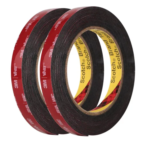 Vista 8 de Cinta de montaje de doble cara 3M 5925 VHB Negra de espuma adhesiva fuerte de alta unión resistente al agua adhesivo fuerte Grosor 0.64 mm