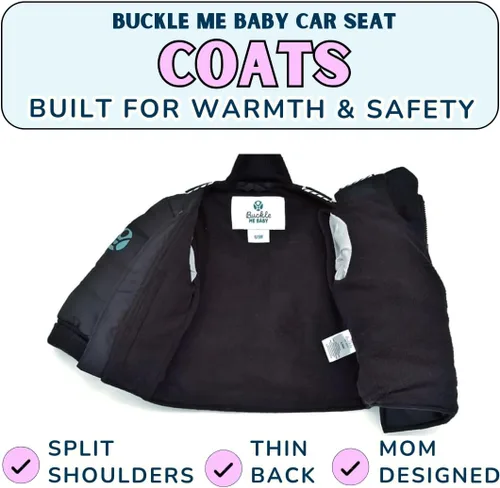 Vista 3 de Buckle Me - Abrigo de invierno para bebé, chaqueta de asiento de automóvil Toastier para niños y niñas, destacada en Shark Tank de 6 meses a 6 años