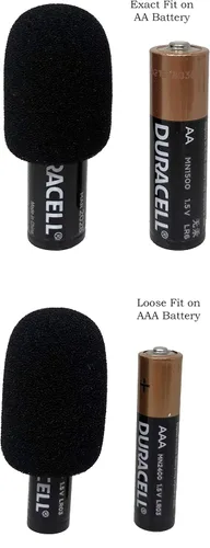 Vista 3 de XFFZDP-BLK - Parabrisas para micrófono de solapa y auriculares, color negro, paquete de una docena