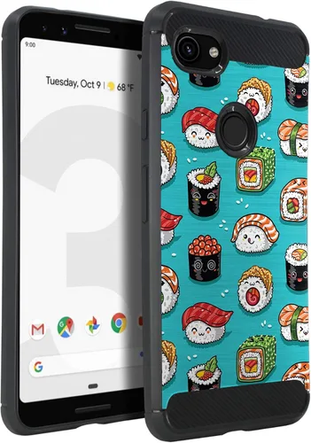 Vista 21 de CasesOnDeck - Funda compatible con Google Pixel 3A (2019) - Funda de TPU con patrón pictórico, flexible, delgada y elegante (astronauta)