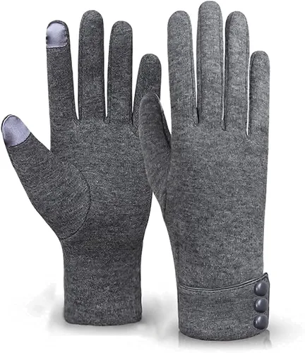 Vista 3 de Tomily - Guantes de forro polar para mujer con pantalla táctil