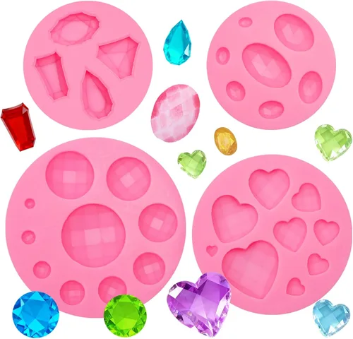 Vista 9 de Molde de silicona con forma de estrella, 3 paquetes de moldes de fondant de estrellas para decoración de tartas, cupcakes, arcilla de chocolate