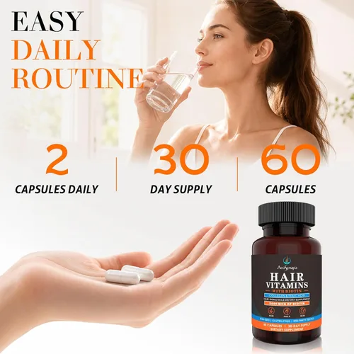 Vista 5 de Hair Vitamins with Biotin 5600 mcg, Collagen & Hyaluronic Acid