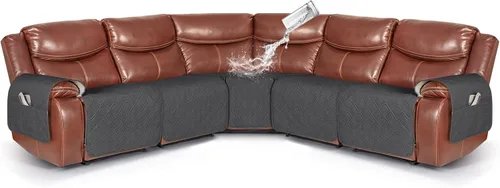 Vista 11 de VANSOFY Fundas Extra Grandes para Sofás Reclinables Seccionales, Fundas para Sofá Impermeables de 5 Piezas para Sofá Seccional en Forma de L, Funda