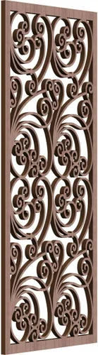 Vista 41 de 9 3/8"W x 24 3/8"H x 1/4"T Marilla Decorativos Paneles de Pared de Madera Calado, Abedul