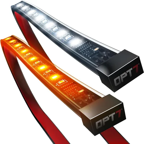 Vista 11 de OPT7 Sidekick - Luces para estribo de 48 pulgadas, 2 tiras LED con señal de giro ámbar, DRL, luz blanca de cortesía para cabina regular, camioneta