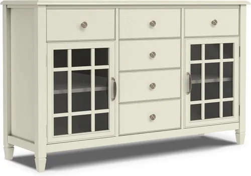 Vista 31 de SIMPLIHOME Connaught - Armario de madera maciza de 60 pulgadas de ancho, color negro