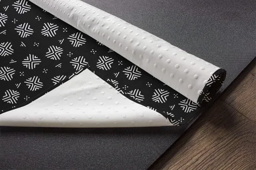 Vista 3 de Ambesonne Mudcloth - Toalla para esterilla de yoga, cultura popular tradicional, diseño de flechas prehistóricas en zigzag estilo flecha