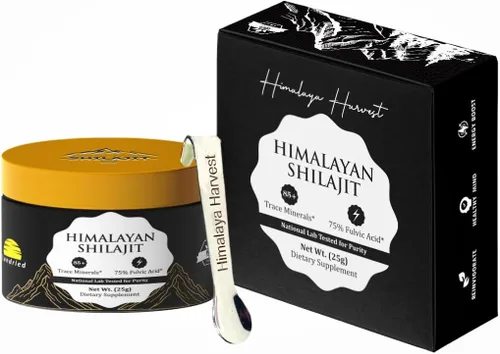 Vista 2 de Resina Shilajit pura del Himalaya Shilajit orgánico Probado en laboratorio de 0.88 onzas Impulso de energía Apoyo inmunológico Mejora