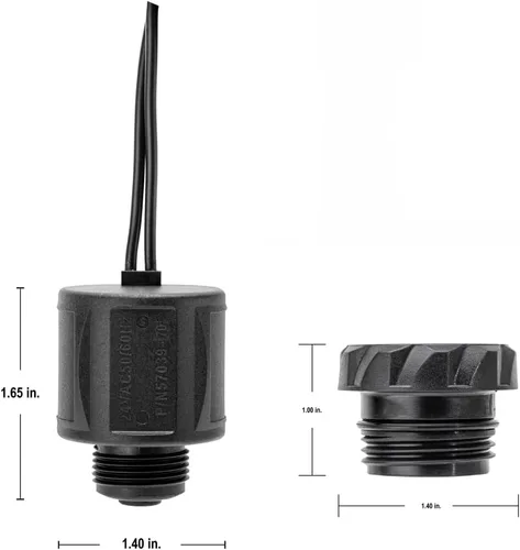 Vista 5 de Solenoyde Orbit 57226-24V para todas las válvulas de aspersor Orbit con adaptador de serie L