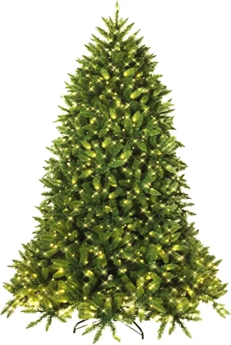 Vista 13 de HAPPYGRILL Árbol de Navidad artificial preiluminado de 4 pies con 296