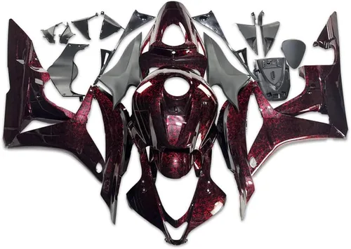 Vista 28 de Carenado negro brillante para Honda 2007 2008 CBR600RR CBR 600RR nueva inyección ABS plásticos cuerpo kit cuerpo trabajo 07 08