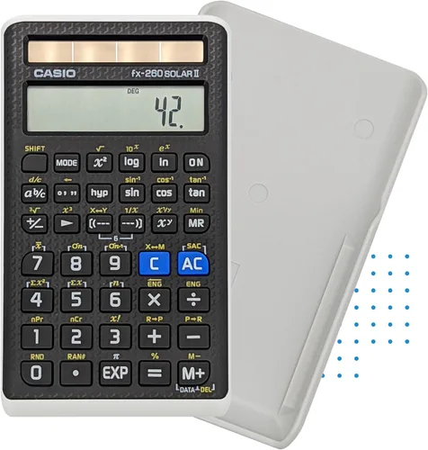 Vista 3 de Casio (FX-260 SOLARII-S-IH) - calculadora científica negra, 3 pulgadas de ancho נ5 pulgadas de alto, 2.25