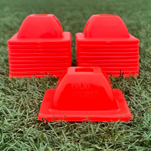 Vista 16 de LVL10 Pro - Conos de entrenamiento – Mini conos de fútbol de 2 pulgadas para entrenamiento deportivo – para ejercicios de baloncesto, fútbol
